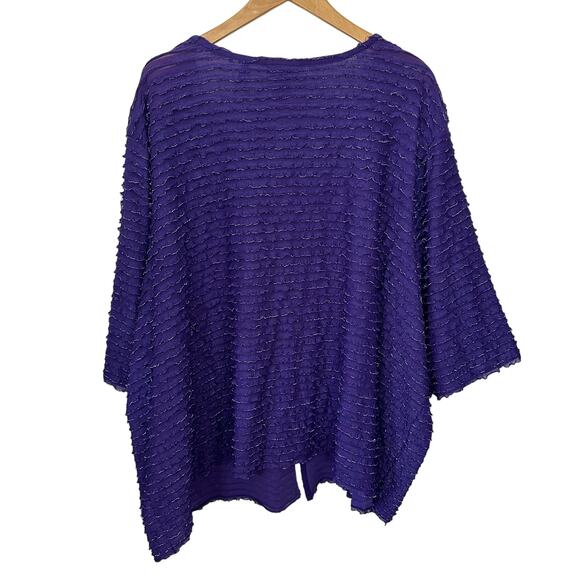 Maggie Barnes for Catherines Purple Open Front Cardigan Womens Size 5X Petite - Picture 3 of 8